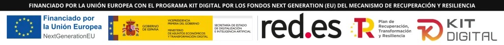 Logotipos del programa Kit Digital: financiado por la Unión Europea NextGenerationEU, Plan de Recuperación, red.es y Gobierno de España